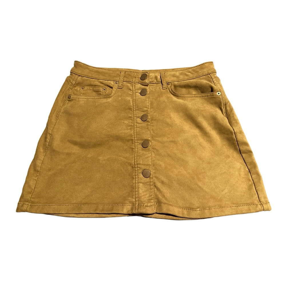 Girls No Boundaries Skirt Size 13 Brown A-Line Button Front